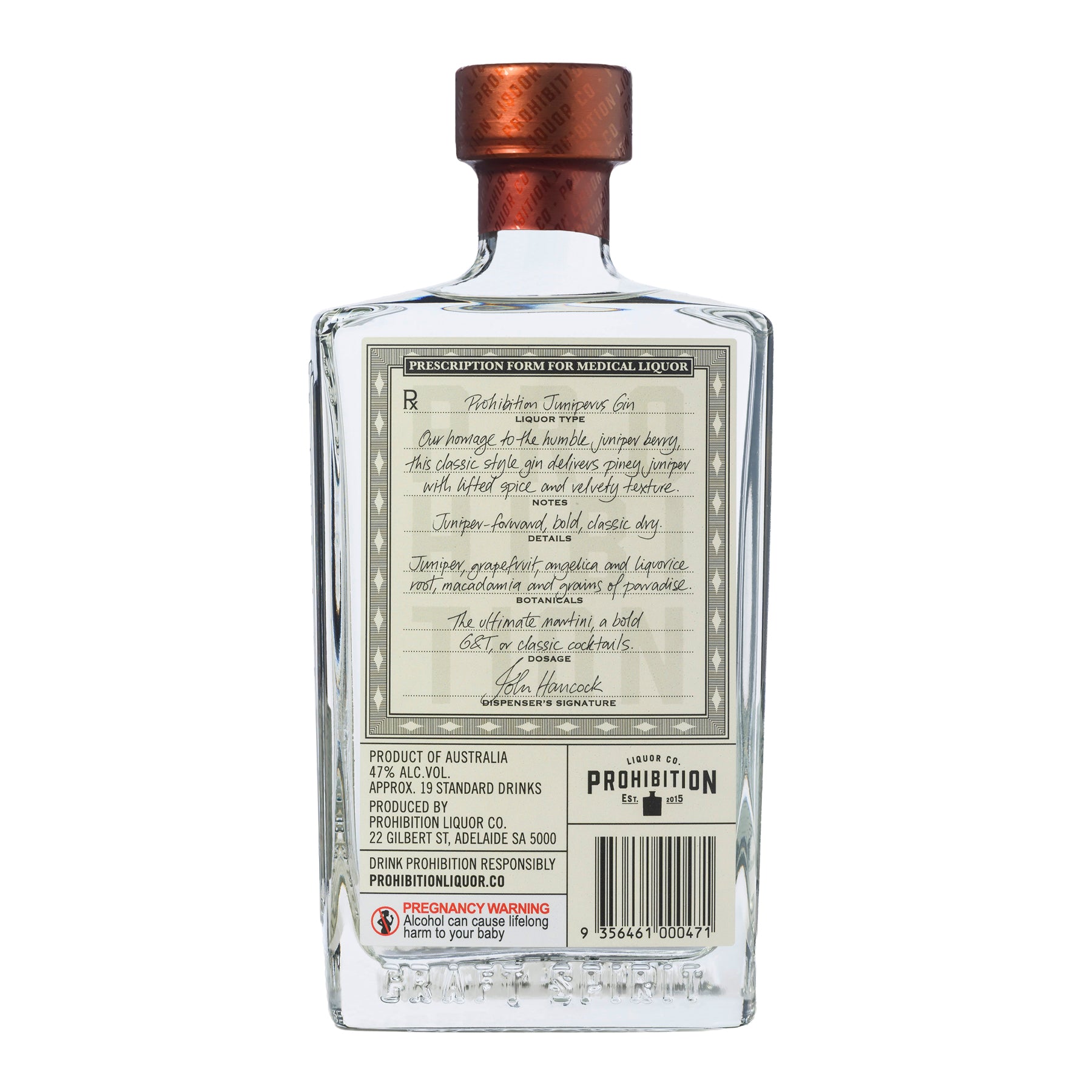 Prohibition Liquor Co | Juniperus Gin – Prohibition Liquor Co.